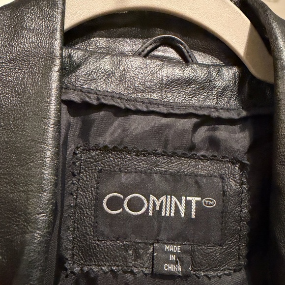 Comint Black 100% Leather Men's Jacket - Picture 2 of 8